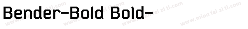 Bender-Bold Bold字体转换